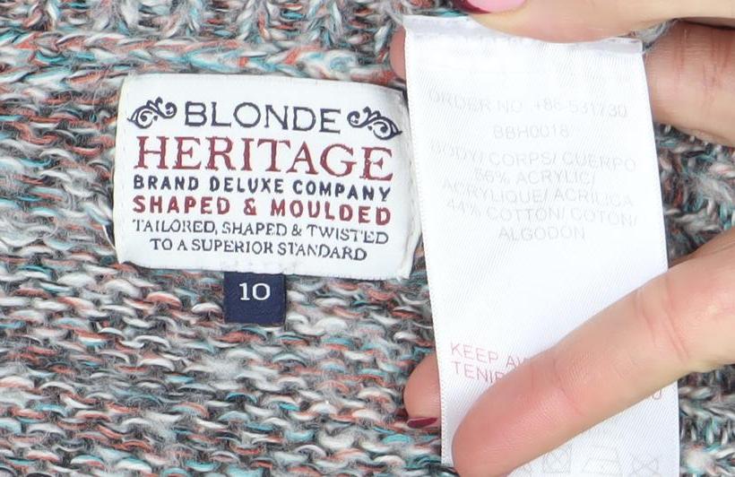 Blonde + Blonde Heritage Women's Multicoloured Chunky Knit Pullover Jumper Size 10