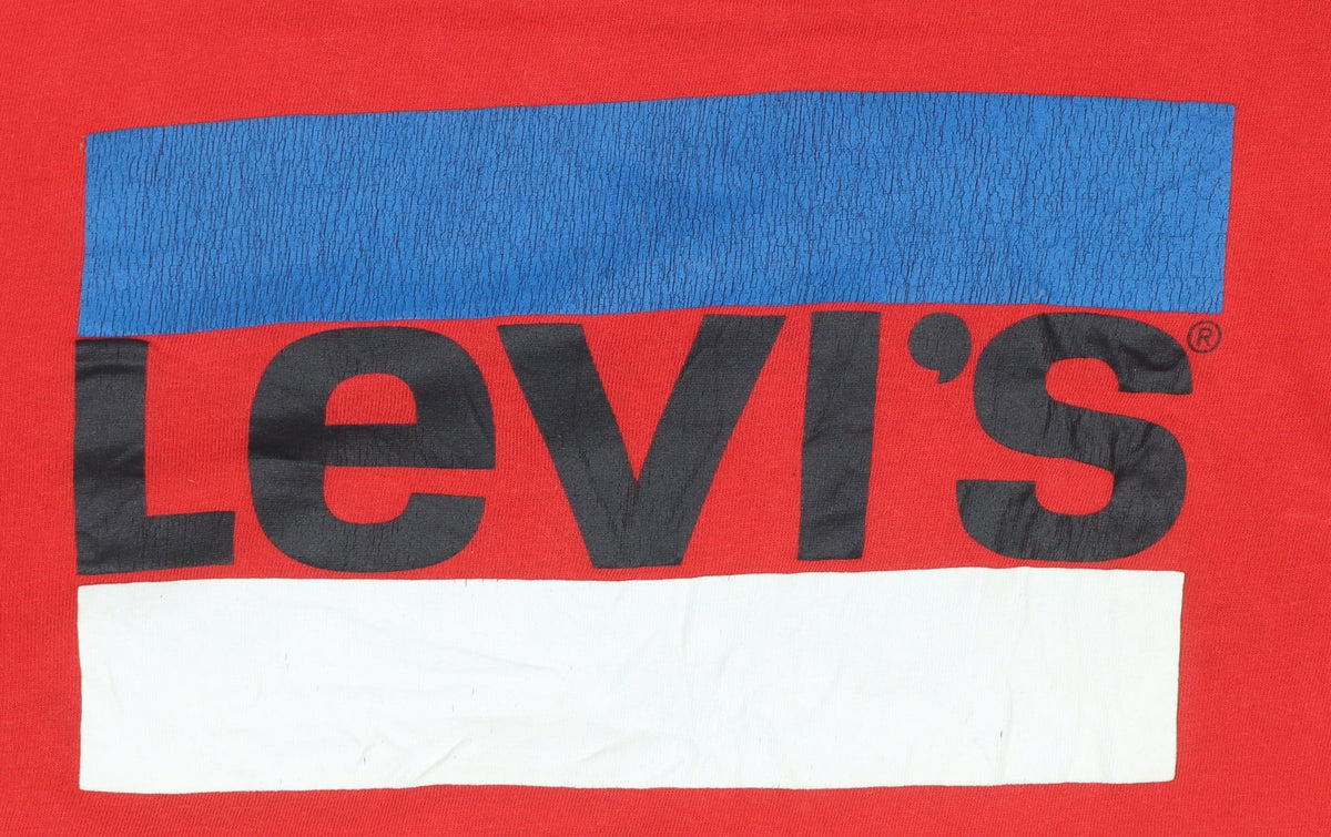Levi's Boys Red Logo Graphic Cotton T-Shirt Size 14 Years