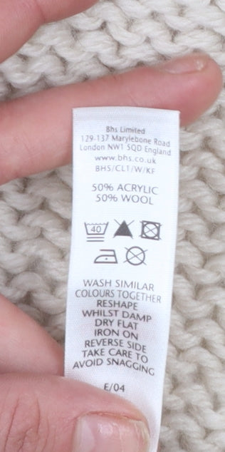 Vanilla Sands Women Beige Chunky Knit Sleeveless Shrug Size 10