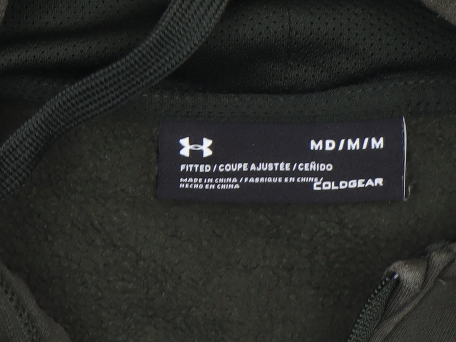 Under Armour Men’s Green Full Zip ColdGear Hoodie M Fleece Sportswear