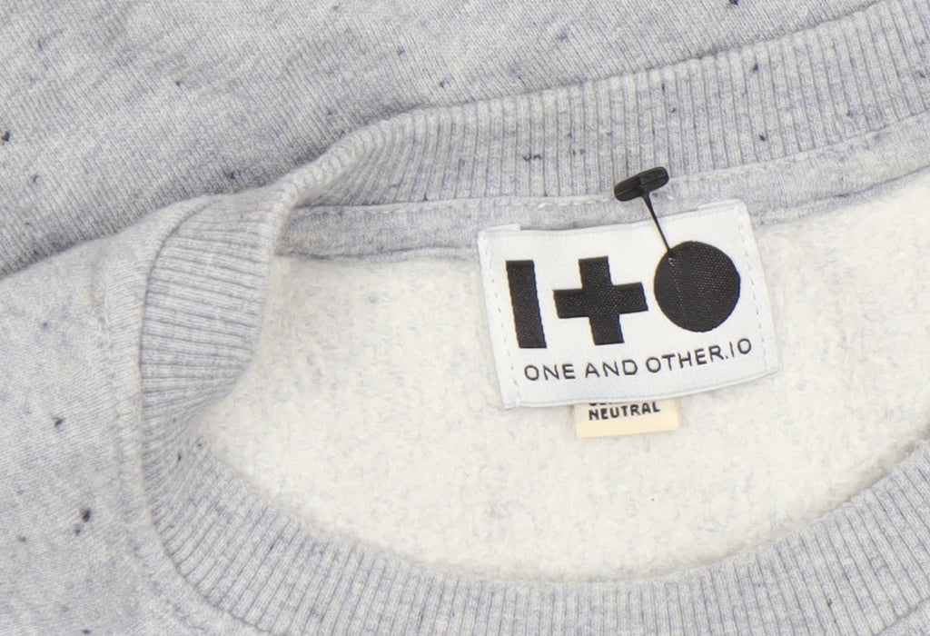 One and Other.io Women's Grey Organic Cotton Pullover Sweatshirt XS