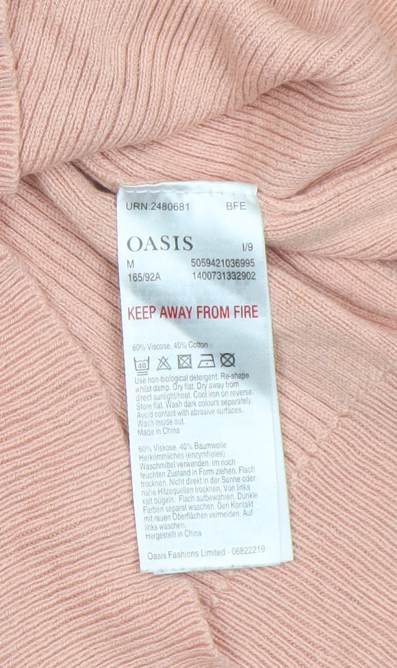 Oasis Women’s Pink Scoop Neck Short Sleeve Knit Jumper Size 12