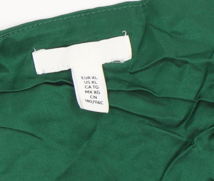 H&M Women Green Halter Neck Camisole Tank Top XL