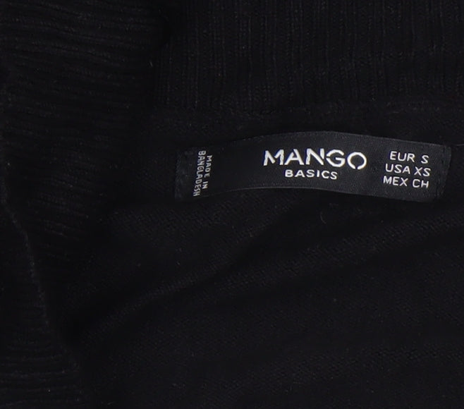 Mango Women’s Black Viscose Knit Long Sleeve Cardigan Size 8