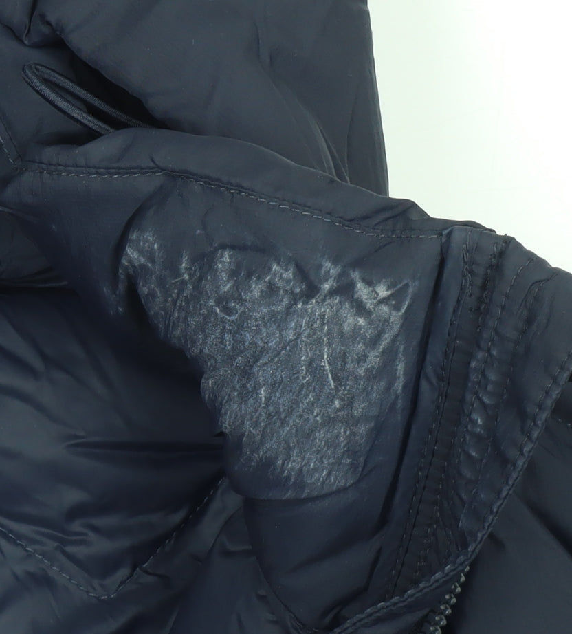 Marks & Spencer Women's Blue Size 8 Hooded Puffer Jacket