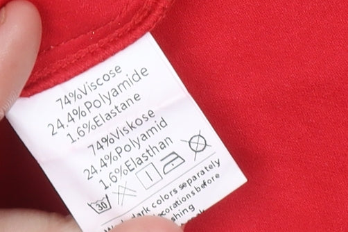 Grace Karin Women's Red Bodycon Knee Length Dress Size 12