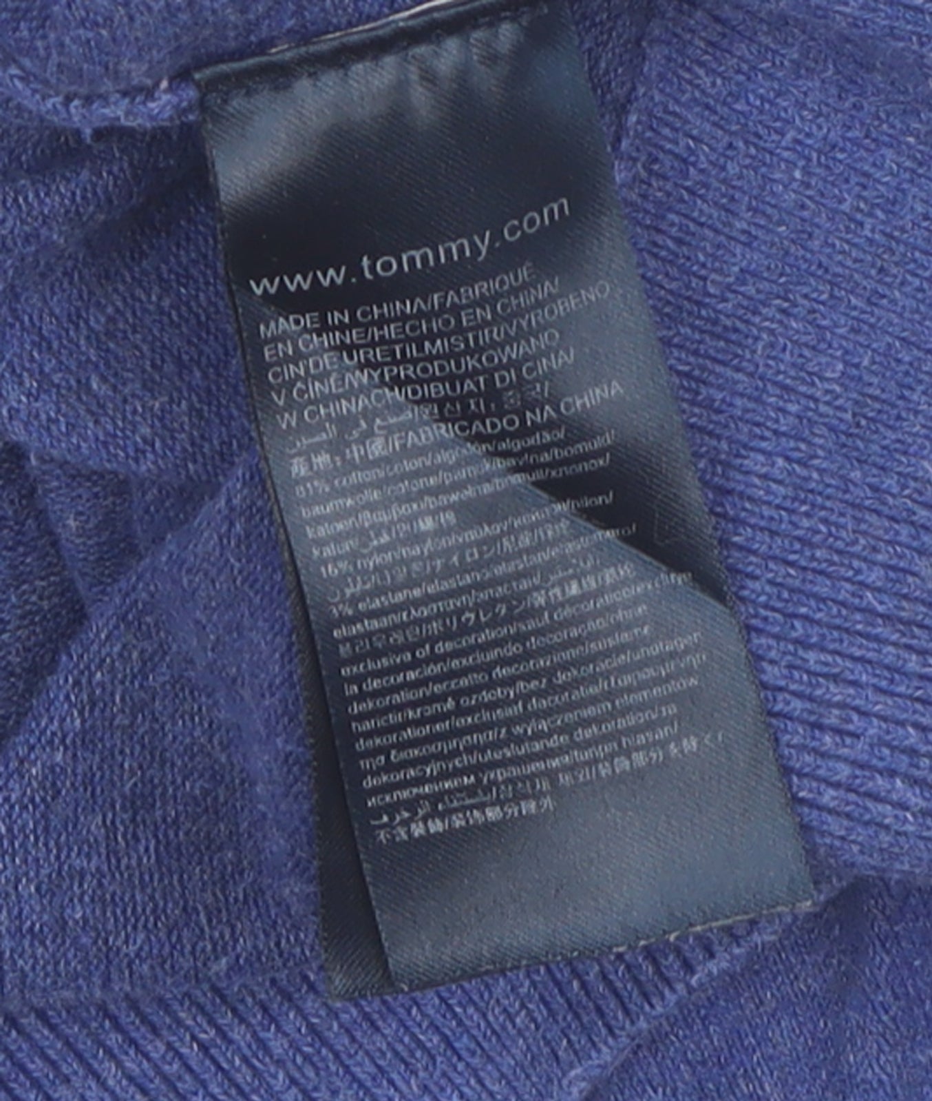 Tommy Hilfiger Men Blue Cotton Pullover Jumper M Crew Neck
