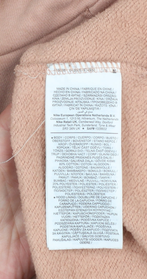 Nike Women’s Beige XL Pullover Hoodie Sweatshirt Cotton Blend