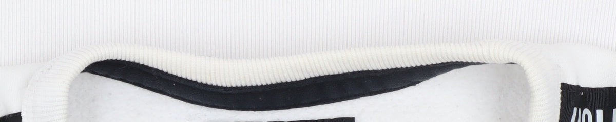 Hollister Mens White Small Pullover Sweatshirt Logo Crew Neck