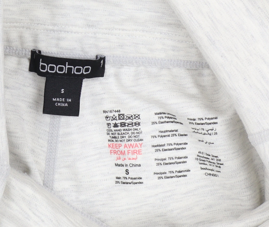 Boohoo Women’s Ivory High Rise Stretch Leggings Size S