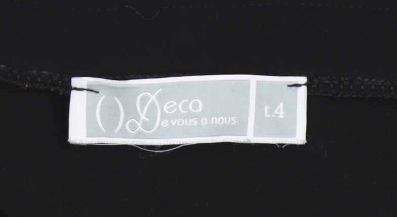 Decathlon Women Black Ruched Stretch Leggings Size 14
