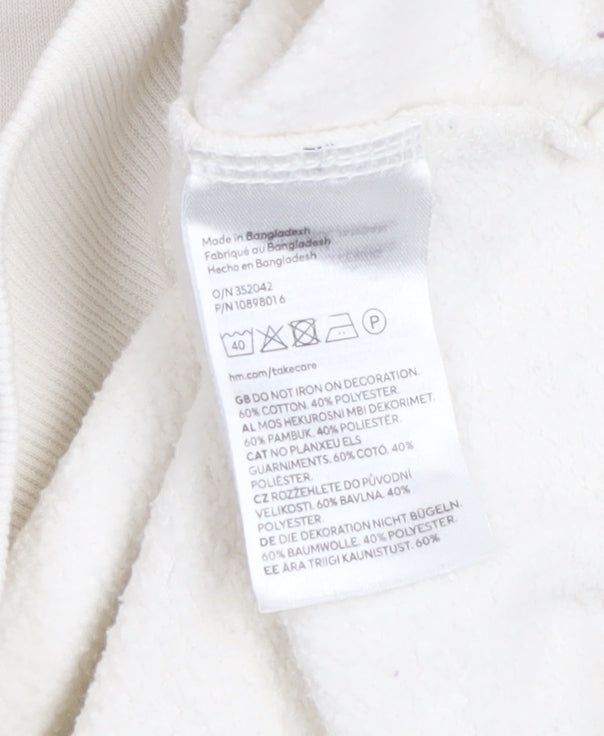 H&M Women Ivory Salt Lake City Pullover Sweatshirt XS