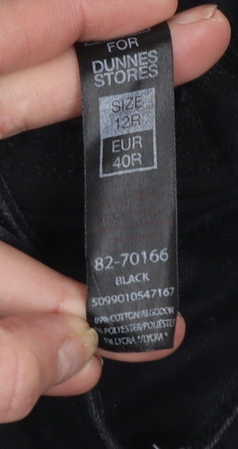 Dunnes Women’s Black Skinny Jeans Size 12 Regular Denim