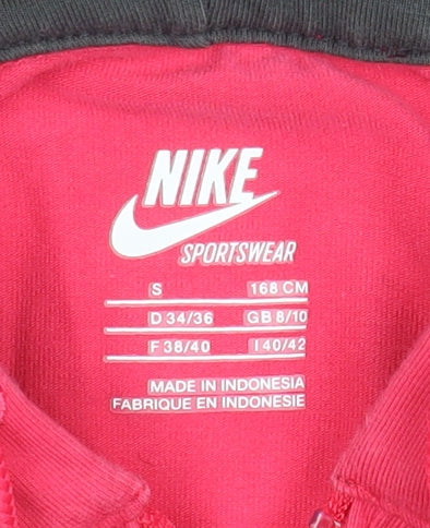 Nike Women's Pink Hooded Full Zip Cotton Blend Jacket Size S