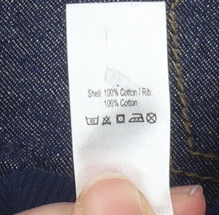 George Unisex Baby Blue Denim Jeans 3-6 Months Elastic Waist Drawstring