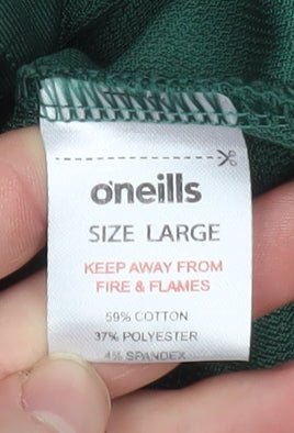 O’Neills Men Green Full Zip Sports Jacket Size L Cotton Blend