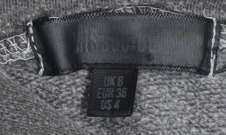 Missguided Women’s Grey Michigan Hoodie UK 8 Cotton Blend Pullover