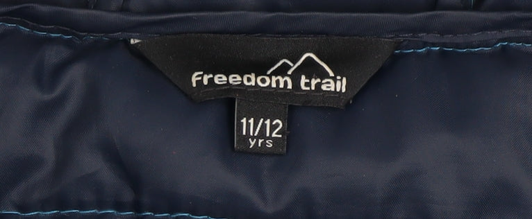 Freedom Trail Boys Blue 11-12 Years Hooded Puffer Jacket