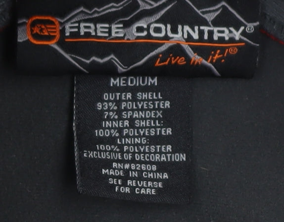 Free Country Men’s Red Soft Shell Windproof Jacket Size M