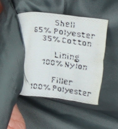 Wellington Men’s Grey Parka Jacket L Hooded Lined Water Resistant