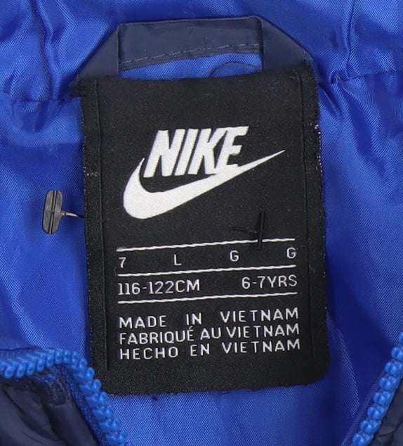 Nike Boys Blue 6-7 Years Puffer Jacket Lightweight Winter Coat