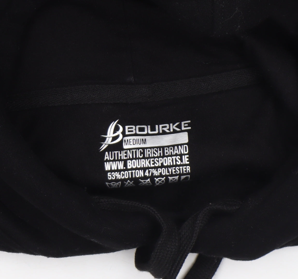 Bourke Men's Black Pullover Hoodie Medium Graphic Sports Sweatshirt