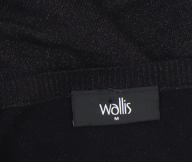 Wallis Women’s Black Relaxed Fit Knit Jumper Size 14 Dolman Sleeve