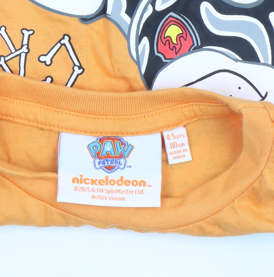 Nickelodeon Paw Patrol Boys Orange Halloween Short Sleeve T-Shirt 4-5 Years