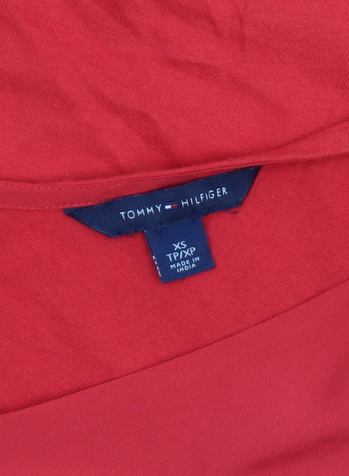 Tommy Hilfiger Women’s Red XS V-Neck Sleeveless Tank Top