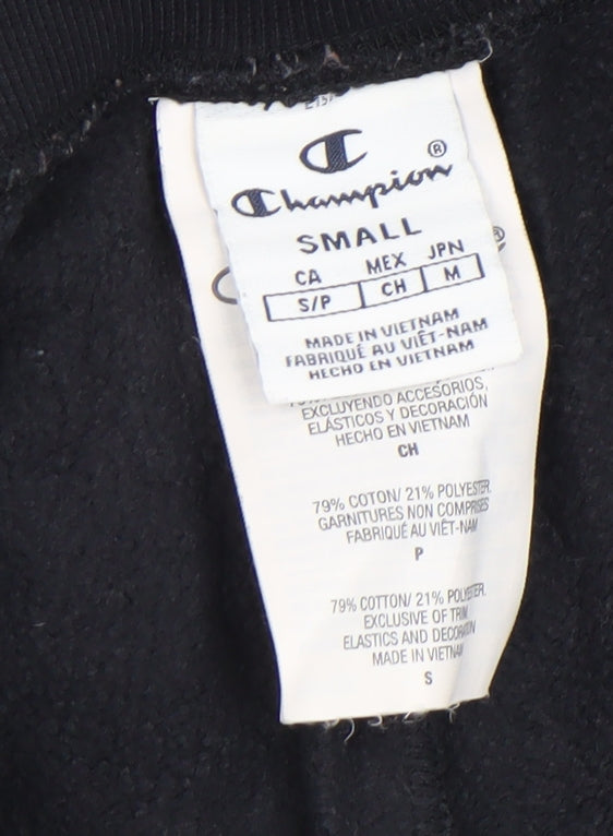 Champion Womens Black Jogger Sweatpants Small Fleece Elastic Waist