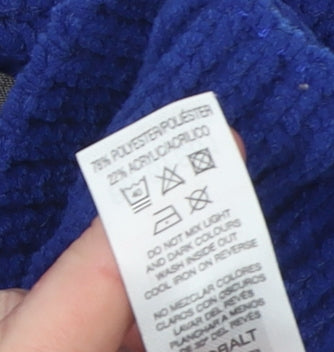 Dunnes Stores Women's Blue Cable-Knit Crew Neck Jumper Size S