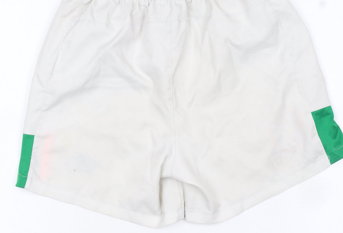 Umbro Boys White Ireland Football Shorts 6-7 Years Athletic Activewear