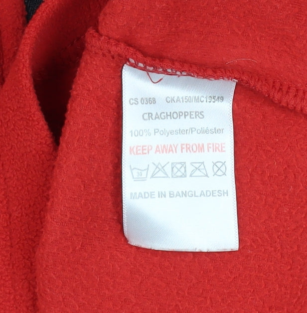 Craghoppers Bear Grylls Boys Red Fleece 1/4 Zip Sweatshirt Age 11-12