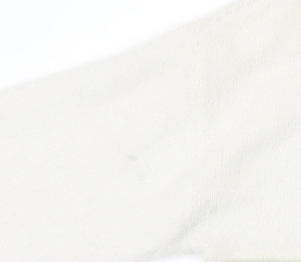 H&M Women’s White Crew Neck Long Sleeve Pullover Jumper Size M
