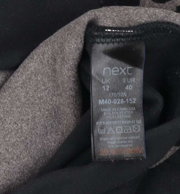 Next Women Black Leopard Print Pullover Sweatshirt Size 12