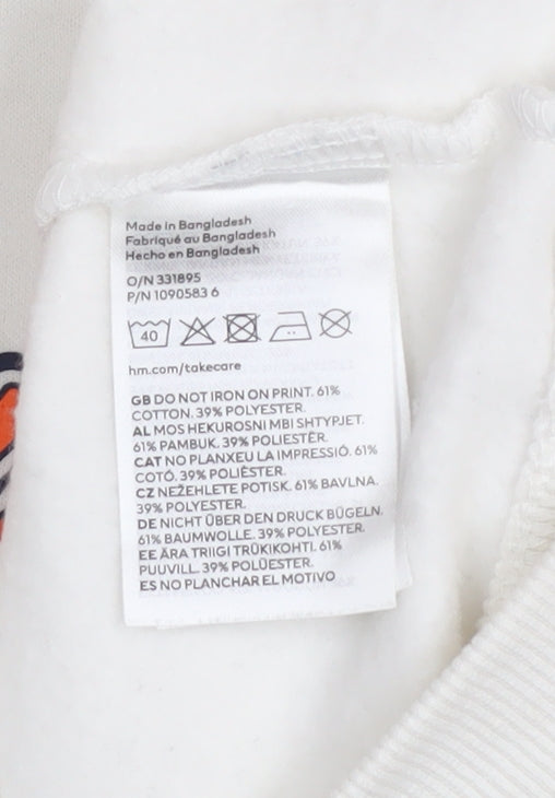 H&M Divided Women's White New York Graphic Sweatshirt XS