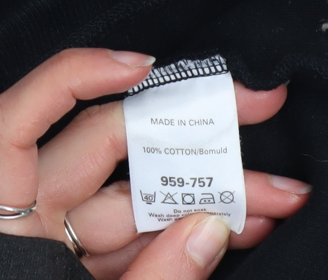 Next Men's Black Cotton Full Zip Collared Casual Jacket Size L