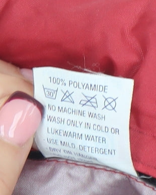 Polo Women Red Windbreaker Jacket M Lightweight Full Zip