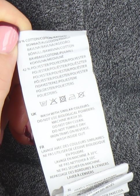 SoulCal & Co Women Grey Full Zip Hoodie UK 12 Cotton Blend Casual