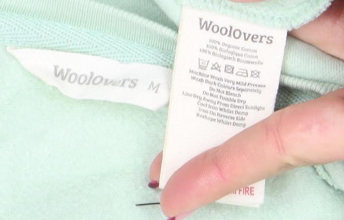Woolovers Womens Mint Green Long Sleeve Pullover Sweatshirt M Cotton Ruffle Trim