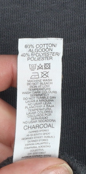 Dunnes Stores Women Charcoal XXL Pullover Hoodie Mindful Living Self Care Club