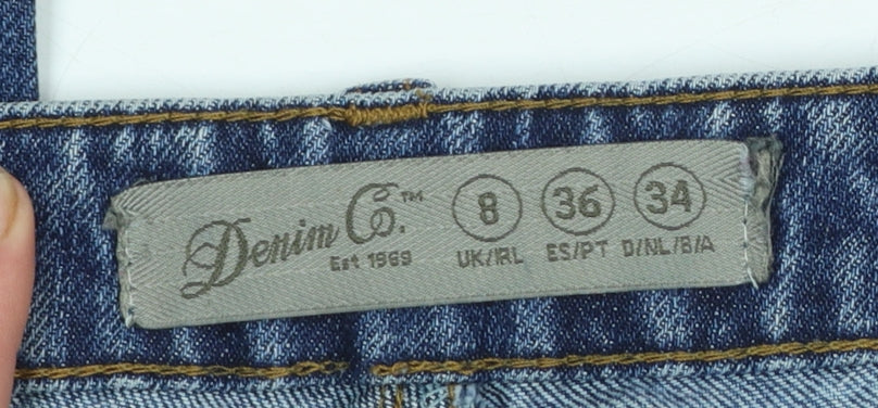 Denim Co Women's Blue Distressed Skinny Jeans Size 8 UK