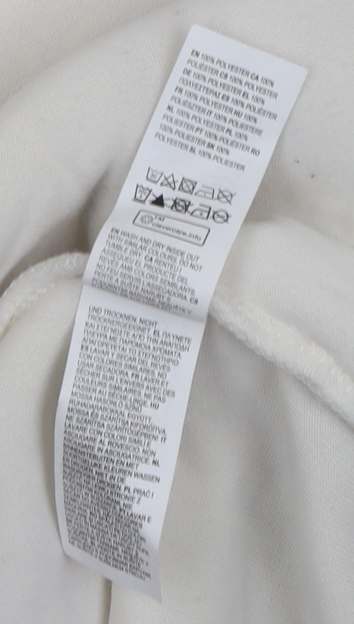 Primark Women Ivory Fleece 1/4 Zip Pullover Sweatshirt XS