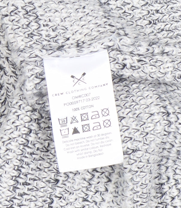 Crew Clothing Men's Grey Cotton Knit Jumper M Regular Fit