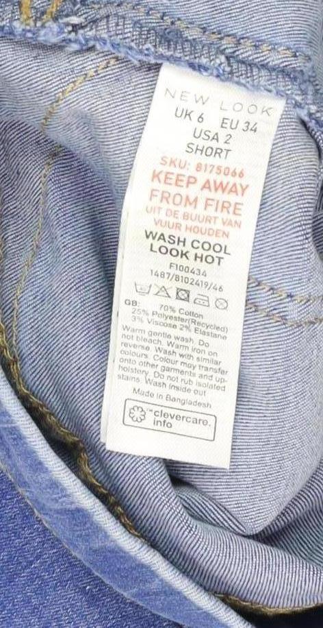 New Look Women's Blue Skinny Denim Jeans Size 6 Slim Fit