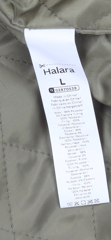 Halara Men's Beige L Basic Jacket Collared Softshell Mid-Length
