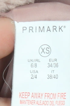 Primark Women’s Pink Fleece Hooded Puffer Jacket XS