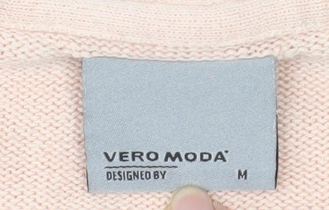 Vero Moda Women’s Pink Crew Neck Long Sleeve Pullover Jumper Size M