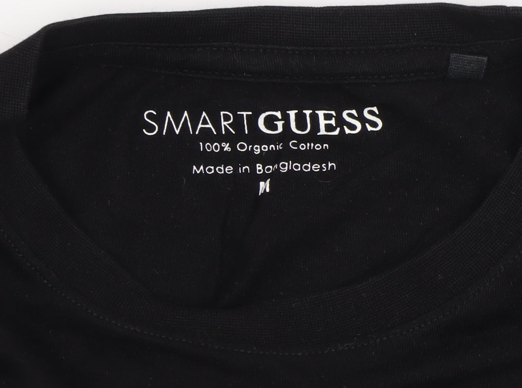 Guess Men's Black Logo Cotton Short Sleeve T-Shirt Size M