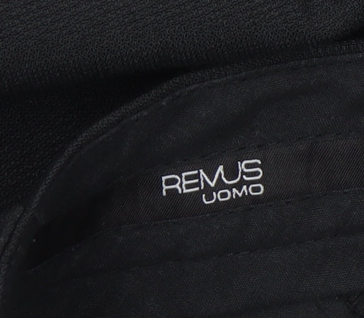 Remus Uomo Men's Black Wool Blend Formal Dress Pants 38L